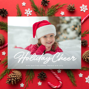 Cartes Pour Fêtes Annuelles Scénario simple de joie des fêtes avec deux photos