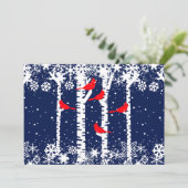 Cartes Pour Fêtes Annuelles Scène de cardinal d'hiver (Debout devant)