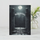 Cartes Pour Fêtes Annuelles Scène de cimetière gothique Joyeux Noël (Debout devant)