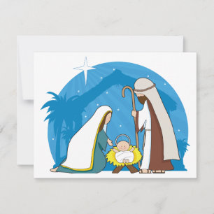 Cartes Pour Fêtes Annuelles Scène de la Nativité