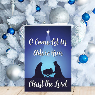 Cartes Pour Fêtes Annuelles Scène de la Nativité de Noël Religieuse Christ le