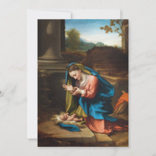 Cartes Pour Fêtes Annuelles Scène de la Nativité Marie et l'Enfant Jésus Rel