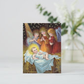 Cartes Pour Fêtes Annuelles "Scène de la Nativité" Noël (Debout devant)