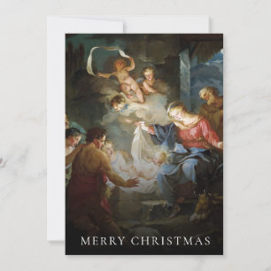 Cartes Pour Fêtes Annuelles Scène de la Nativité Religieuse Photo de famille N
