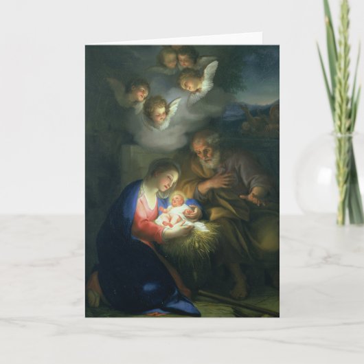 Cartes Pour Fêtes Annuelles Scène de nativité (Devant)