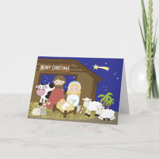 Cartes Pour Fêtes Annuelles Scène de nativité de Noël