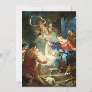 Cartes Pour Fêtes Annuelles Scène de nativité pour Noël - Pierre