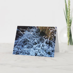 Cartes Pour Fêtes Annuelles Scène de neige Fils et belle fille Noël