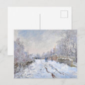 Cartes Pour Fêtes Annuelles Scène De Neige Monet (Devant / Derrière)