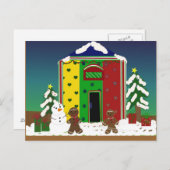 Cartes Pour Fêtes Annuelles Scène de Noël (Devant / Derrière)