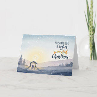 Cartes Pour Fêtes Annuelles Scène de Noël Chaleureuse et Paisible Art de Noël