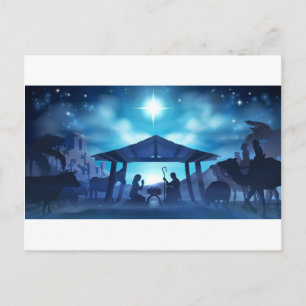Cartes Pour Fêtes Annuelles Scène de Noël de Nativité