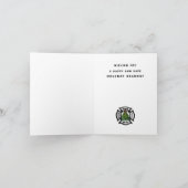 Cartes Pour Fêtes Annuelles Scène de Noël du service d'incendie (Intérieur)