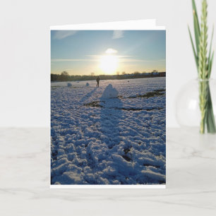 CARTES POUR FÊTES ANNUELLES SCÈNE DE NOËL NEIGE