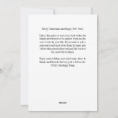 Cartes Pour Fêtes Annuelles Scène de Noël rétro foyer enfant (Dos)