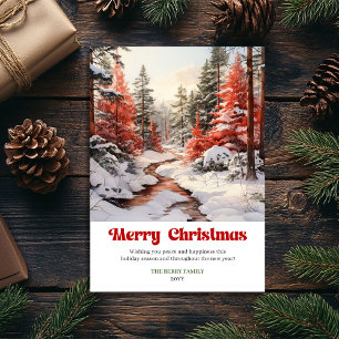 Cartes Pour Fêtes Annuelles Scène de Noël rustique vintage festive vacances