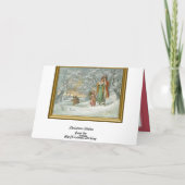 Cartes Pour Fêtes Annuelles Scène de Noël traditionnelle (Dos)