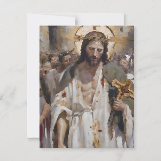 Cartes Pour Fêtes Annuelles Scène de Pâques B - Huiles (Devant)