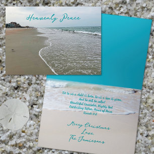 Cartes Pour Fêtes Annuelles Scène de plage paradisiaque de la paix