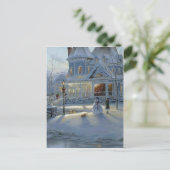 Cartes Pour Fêtes Annuelles Scène des neiges de Noël d'hiver (Debout devant)
