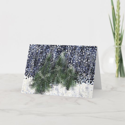 Cartes Pour Fêtes Annuelles Scène d'hiver (Devant)