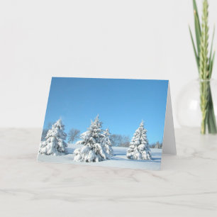 Cartes Pour Fêtes Annuelles Scène d'hiver