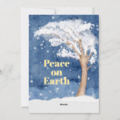 Cartes Pour Fêtes Annuelles Scène d'hiver avec Lamppost (Dos)