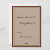 Cartes Pour Fêtes Annuelles Scène d'hiver de cerf de Noël Nom des fêtes (Dos)