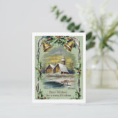 Cartes Pour Fêtes Annuelles Scène d'hiver de Noël (Debout devant)