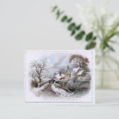 Cartes Pour Fêtes Annuelles Scène d'hiver de Noël (Debout devant)