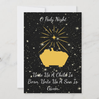 Cartes Pour Fêtes Annuelles Scène élégante de la Nativité Nuit étoilée Noël