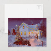 Cartes Pour Fêtes Annuelles Scène familiale de Noël (Devant / Derrière)