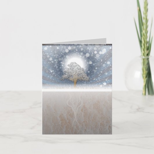 Cartes Pour Fêtes Annuelles scène hivernale (Devant)