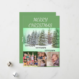 Cartes Pour Fêtes Annuelles Scène hivernale Joyeux Noël 4 Collage photo