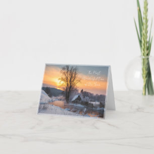 Cartes Pour Fêtes Annuelles Scène hivernale Noël personnalisé