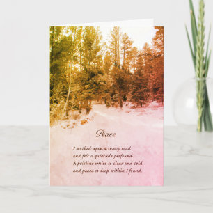 Cartes Pour Fêtes Annuelles Scène hivernale Route enneigée Arbres Noël