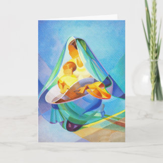 Cartes Pour Fêtes Annuelles Scène orientale, Mary et Jésus de nativité,