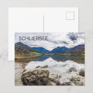 Cartes Pour Fêtes Annuelles Schliersee Bavière Lac Allemagne Panorama Souvenir