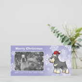 Cartes Pour Fêtes Annuelles Schnauzer de Noël (Debout devant)