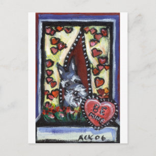 Cartes Pour Fêtes Annuelles Schnauzer être mon coeur Valentine