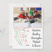 Cartes Pour Fêtes Annuelles Schnauzer Joyeux Noël (Dos)