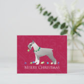 Cartes Pour Fêtes Annuelles Schnauzer Joyeux Noël Design (Debout devant)