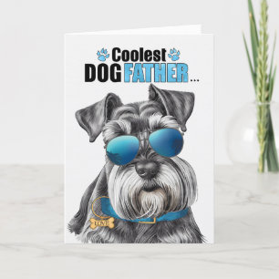 Cartes Pour Fêtes Annuelles Schnauzer Miniature Chien Coolest Papa Fête des pè