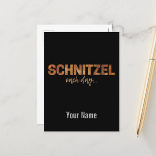 Cartes Pour Fêtes Annuelles Schnitzel Chaque Jour Drôle Cutlet Escalope Design