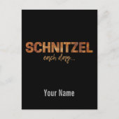 Cartes Pour Fêtes Annuelles Schnitzel Chaque Jour Drôle Cutlet Escalope Design (Devant)