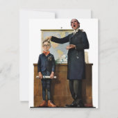 Cartes Pour Fêtes Annuelles Schoolmaster - Norman Rockwell (Devant)