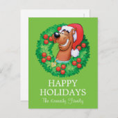 Cartes Pour Fêtes Annuelles Scooby (Devant / Derrière)