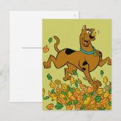 Cartes Pour Fêtes Annuelles Scooby Doo Thanksgiving Feuilles (Devant / Derrière)