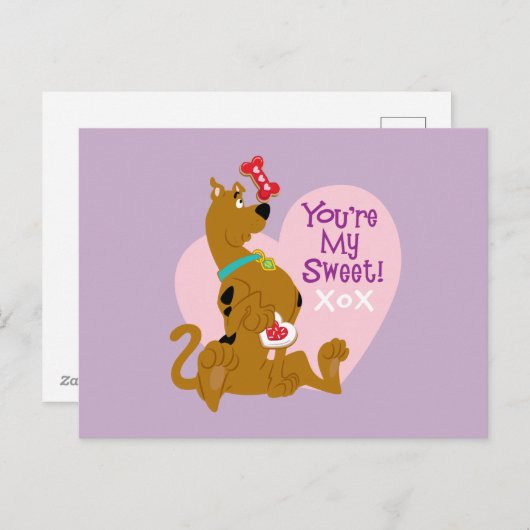 Cartes Pour Fêtes Annuelles Scooby-Doo - Tu es ma douce (Devant / Derrière)