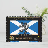 Cartes Pour Fêtes Annuelles Scotland New Year Card, Rampant, Scottish Flag (Debout devant)